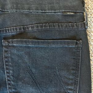 Mother jeans, faded black/dark blue color. Looker ankle fray. NWT. Size 30.